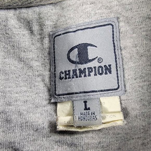 Champion Mens Large Gray Pullover Sweater Long Sleeve Casual Winter Warm - Picture 4 of 10